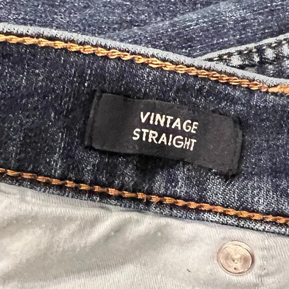 J Crew Vintage Straight Denim Patchwork Jeans, 30T - Picture 4 of 8